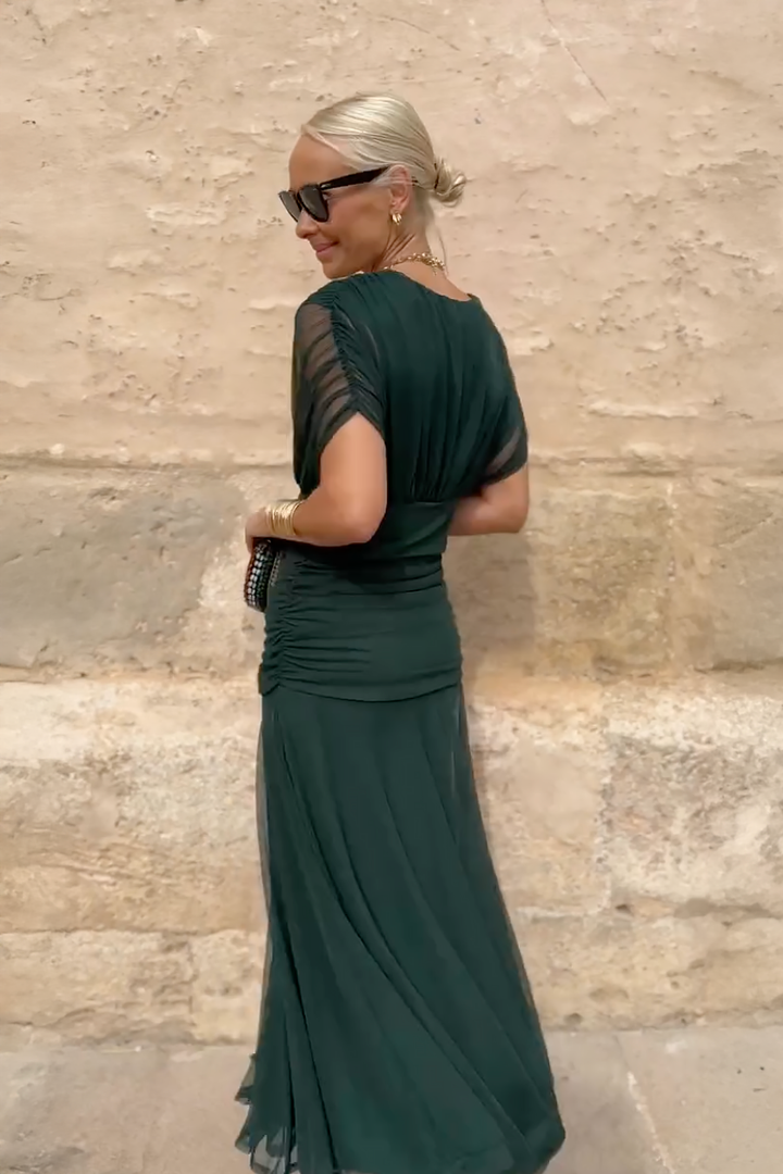 Veyla - V-Neck Woven Maxi Dress