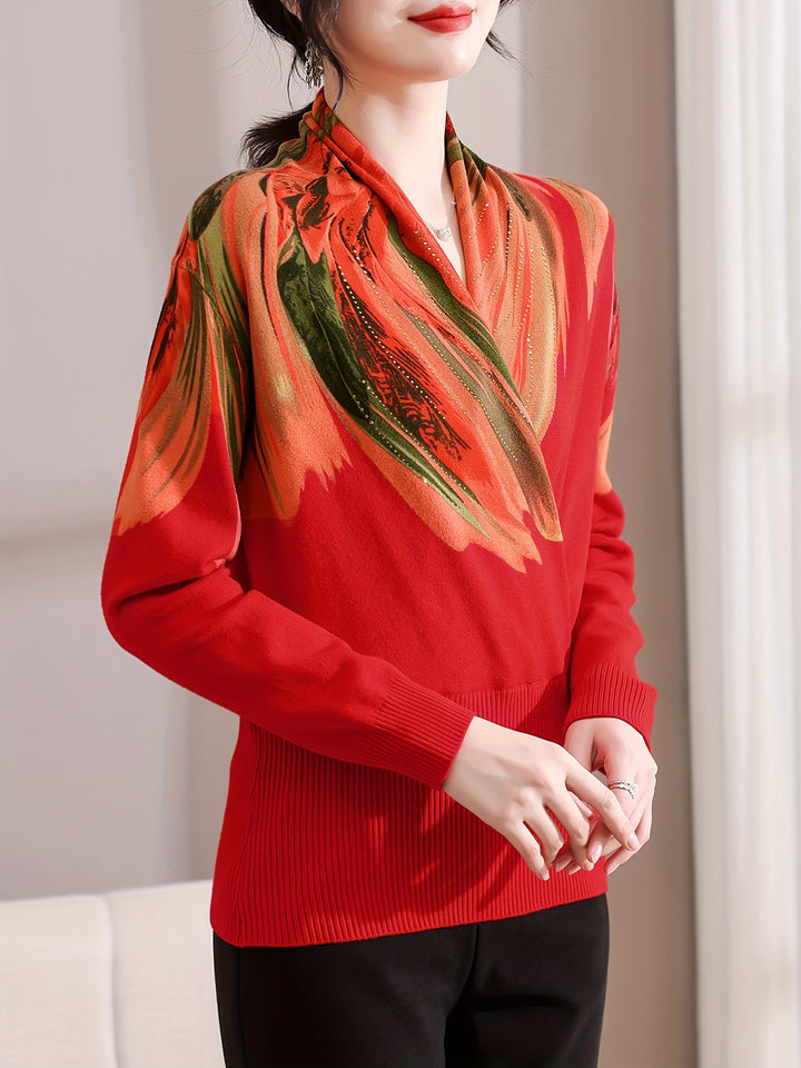 Rilena - Rhinestone Viscose Knit Sweater