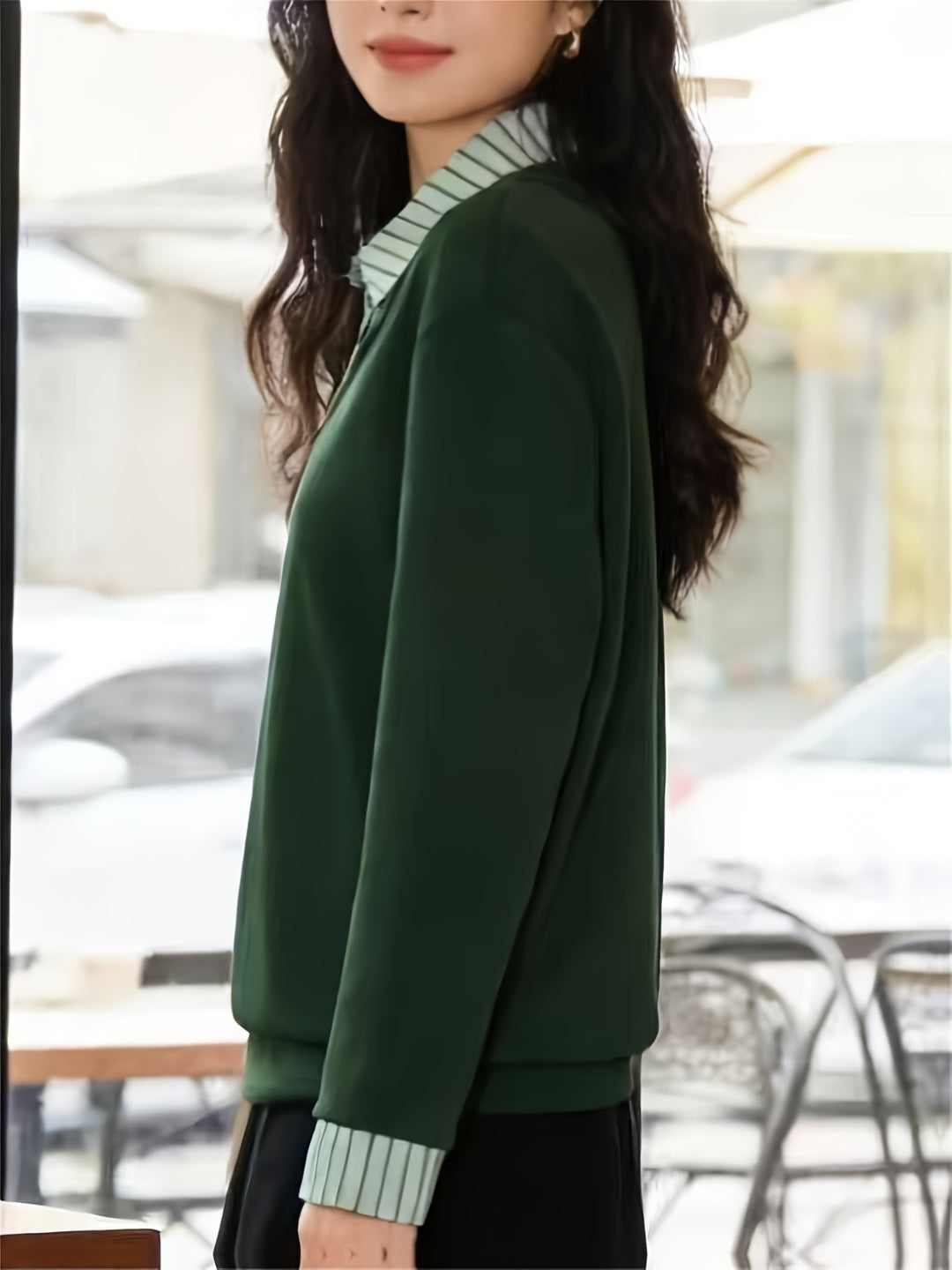 Calira - Lapel Collar Knit Polo Shirt