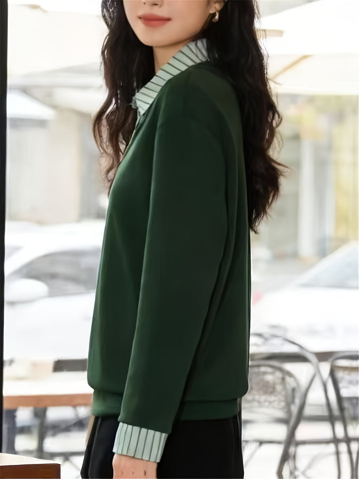 Calira - Lapel Collar Knit Polo Shirt