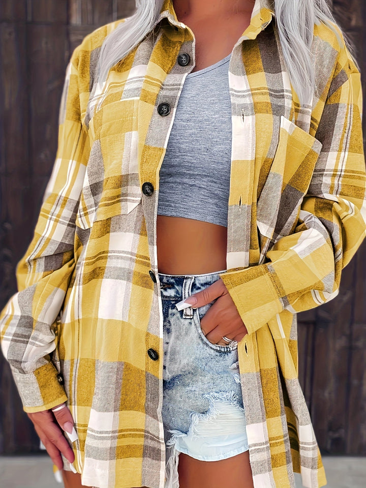 Rilena - Gingham Check Long Sleeve Shirt