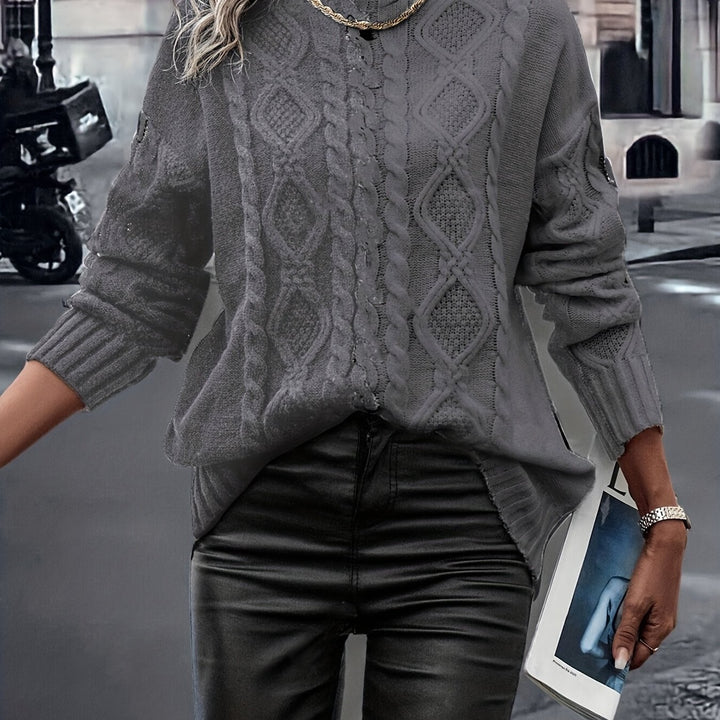 Nerise - Vertical Stripe Knit Blouse