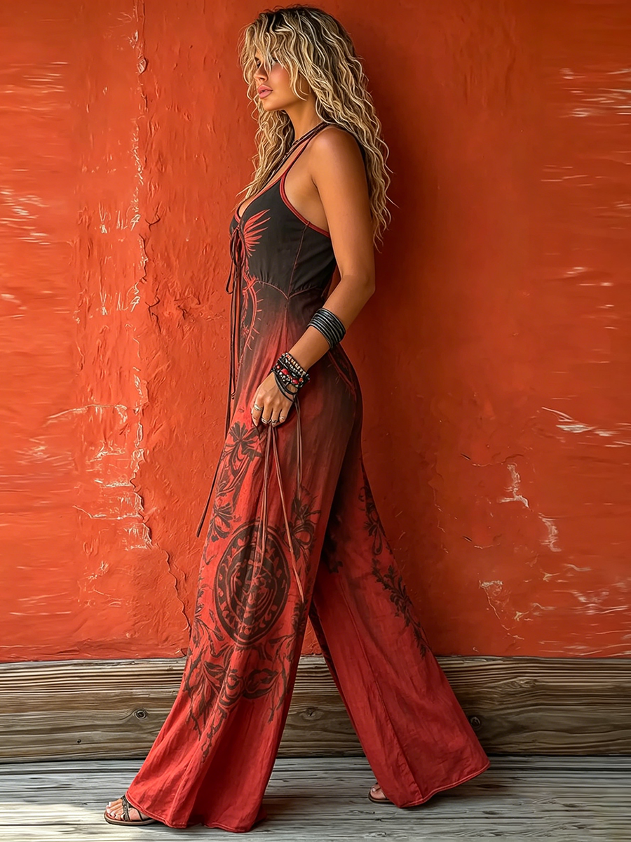 Zavine - Strappy Cotton-Blend Jumpsuit