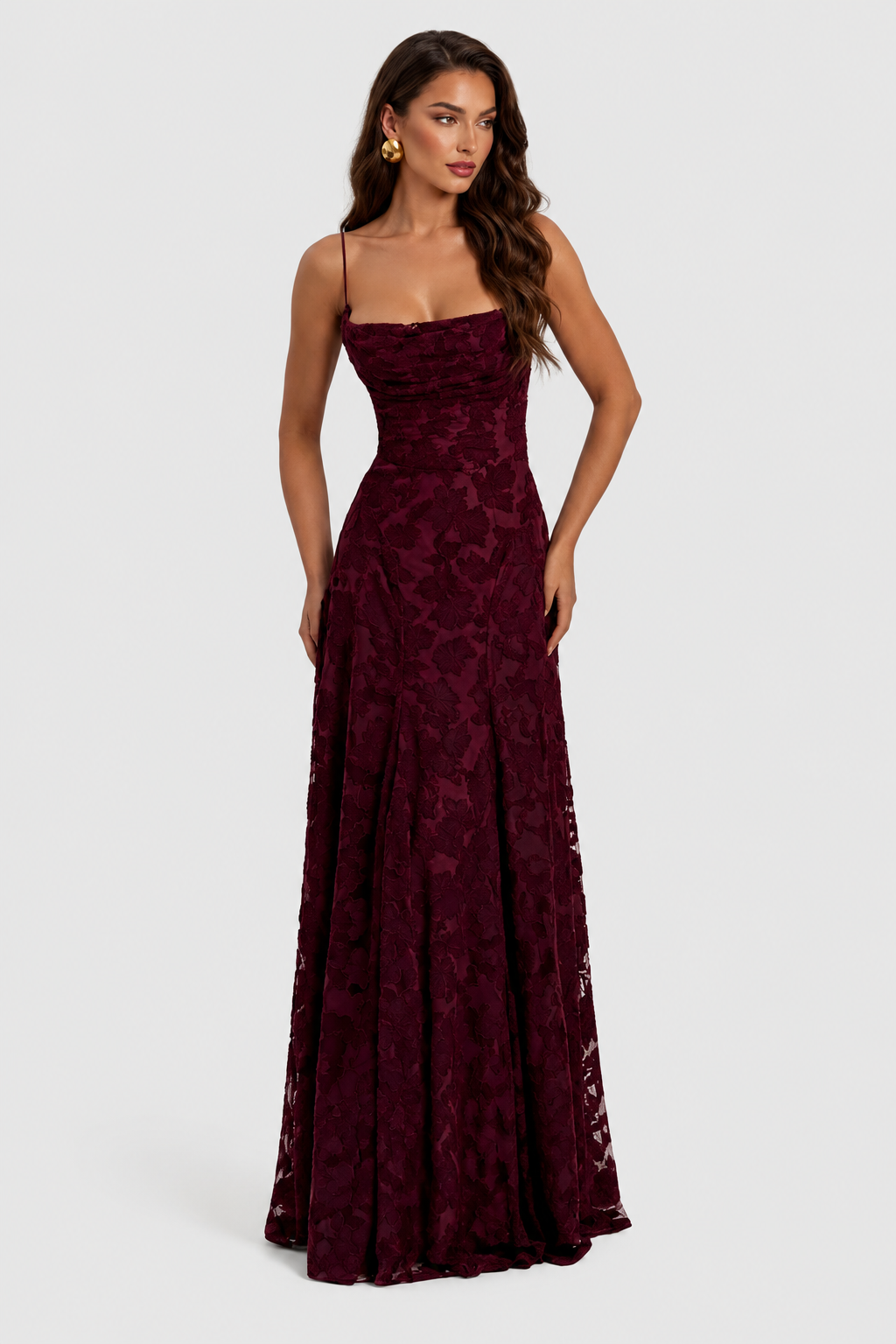 Nerila - Raised Floral Lace Dress