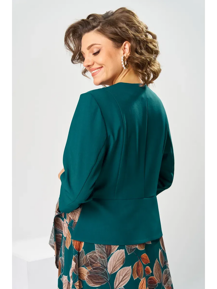 Ilyra - Notch Collar Chiffon Dress