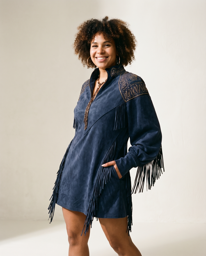 Nivora - Draped Woven Mini Dress
