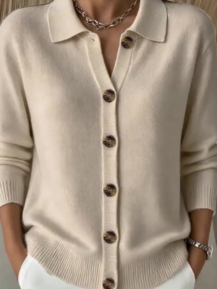 Relani - V-Neck Rib-Knit Cardigan