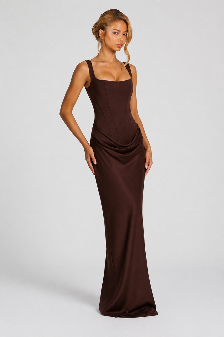 Rheva - Corset-Bodice Maxi Dress