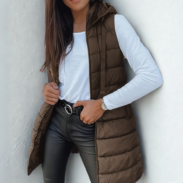 Naleia - Hooded Woven Women's Gilet