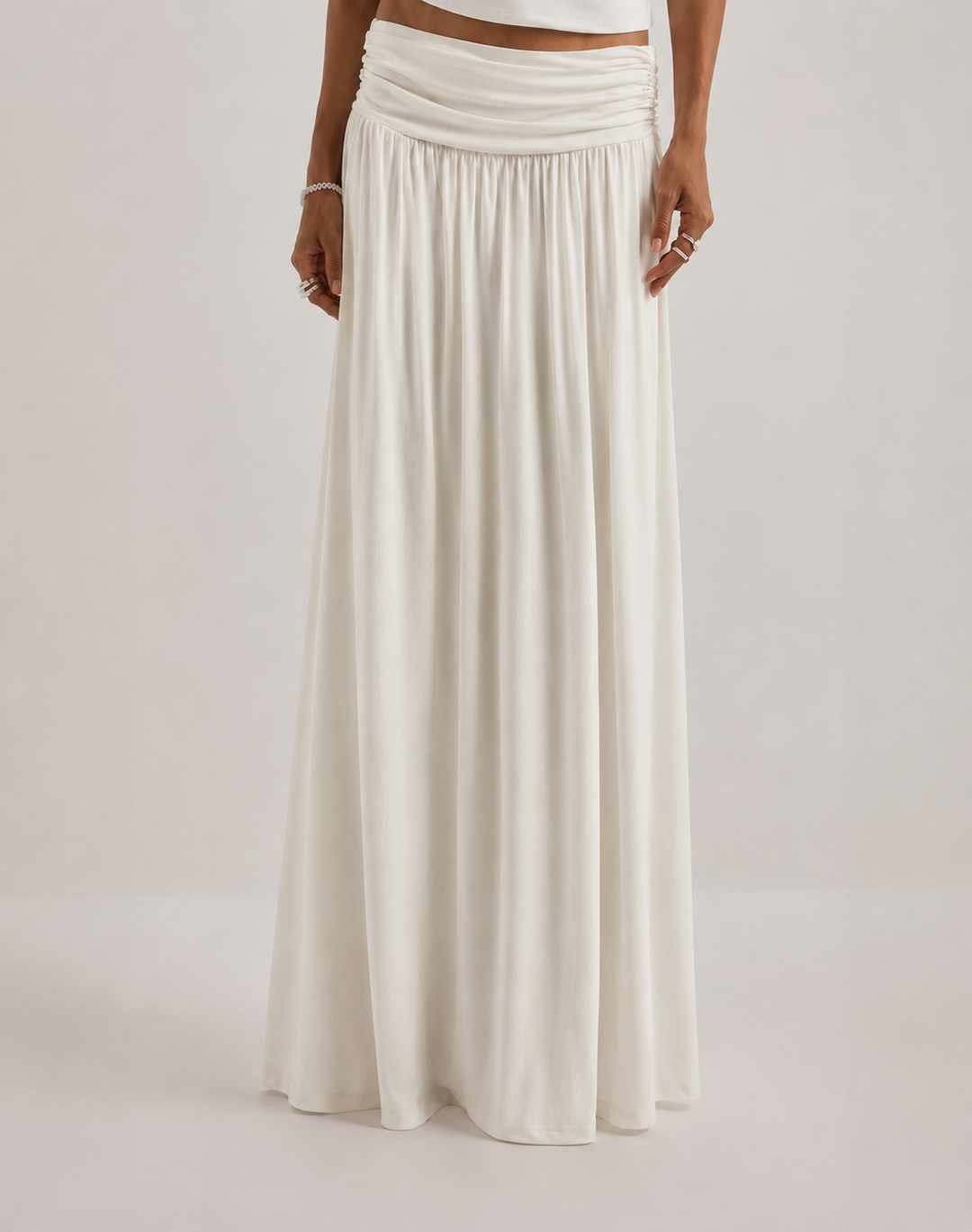 Orlise - Ruffled-Waist Skirt
