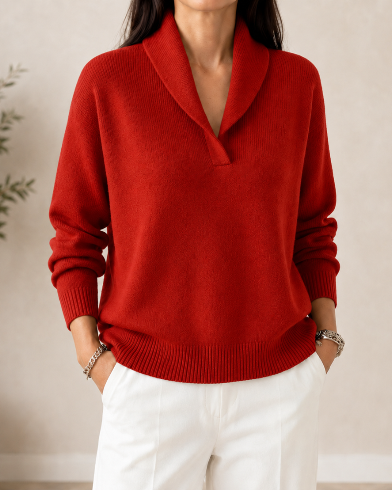 Noreli - V-Neck Knit Sweater