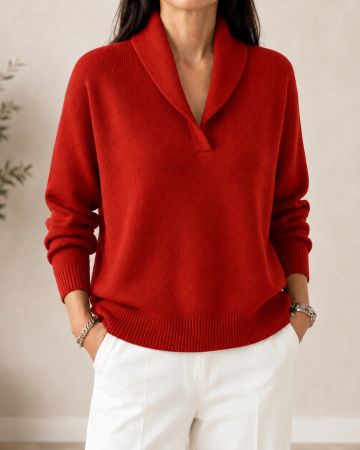 Noreli - V-Neck Knit Sweater
