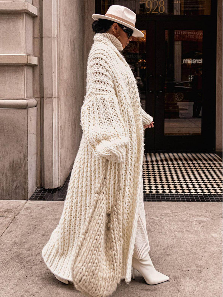 Renali - Shawl Collar Knitted Coat