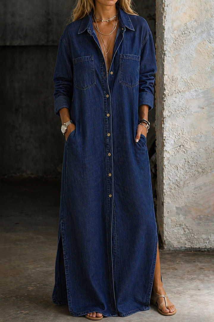 Noreli - Relaxed-Fit Button Dress