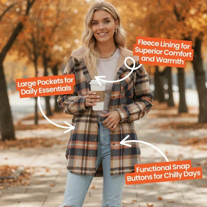 Nivara - Hooded Flannel Jacket