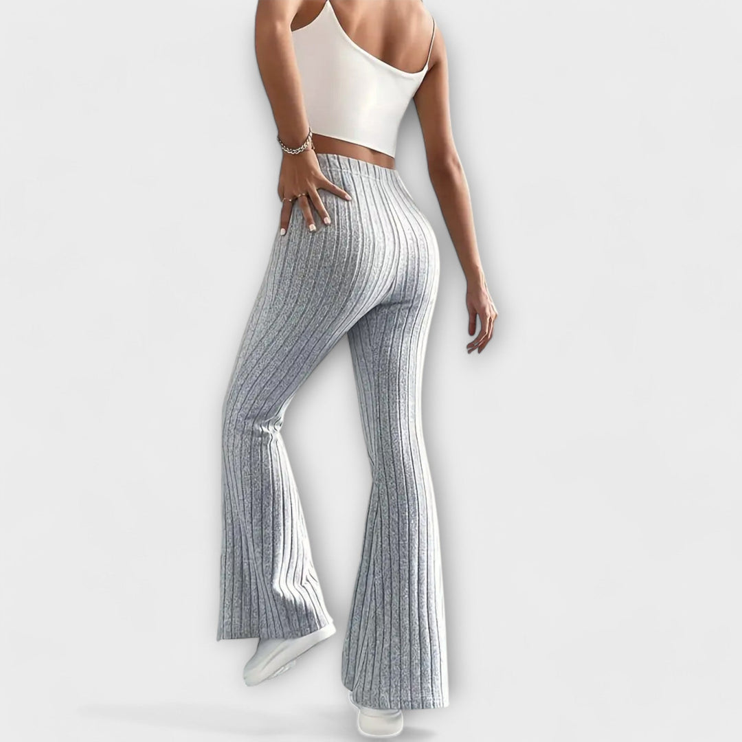 Velara - Elastic Waistband Woven Trousers