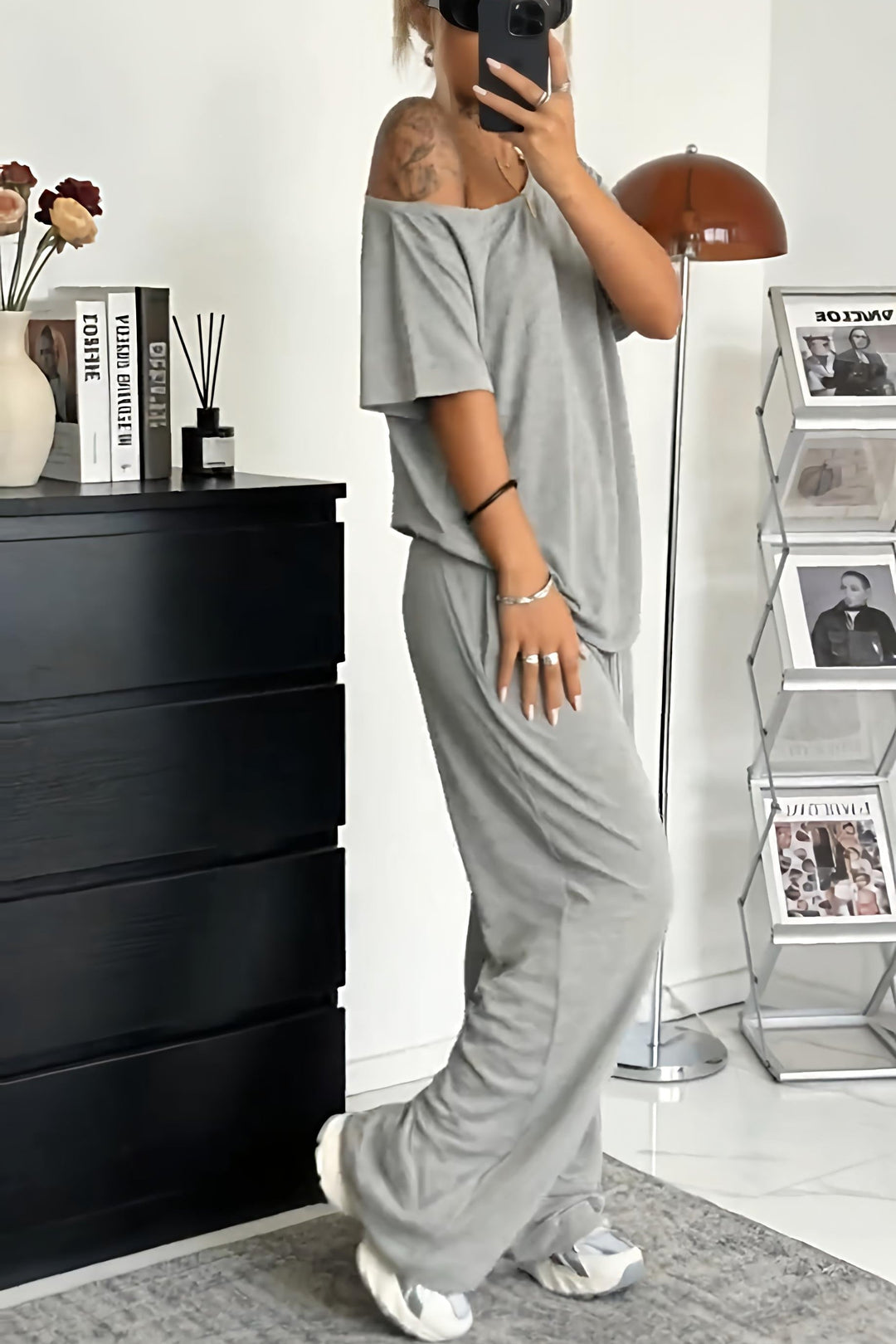 Talira - Off-Shoulder Two-Piece Set