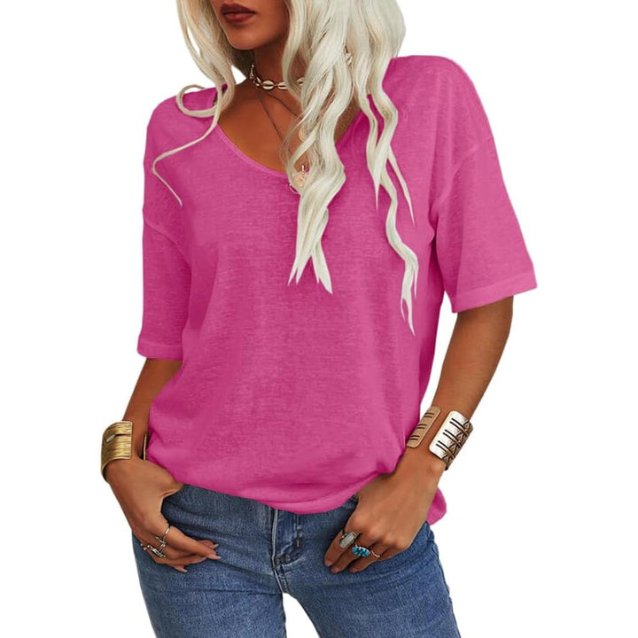 Kelira - Petal Sleeve Stretch Jersey T-Shirt