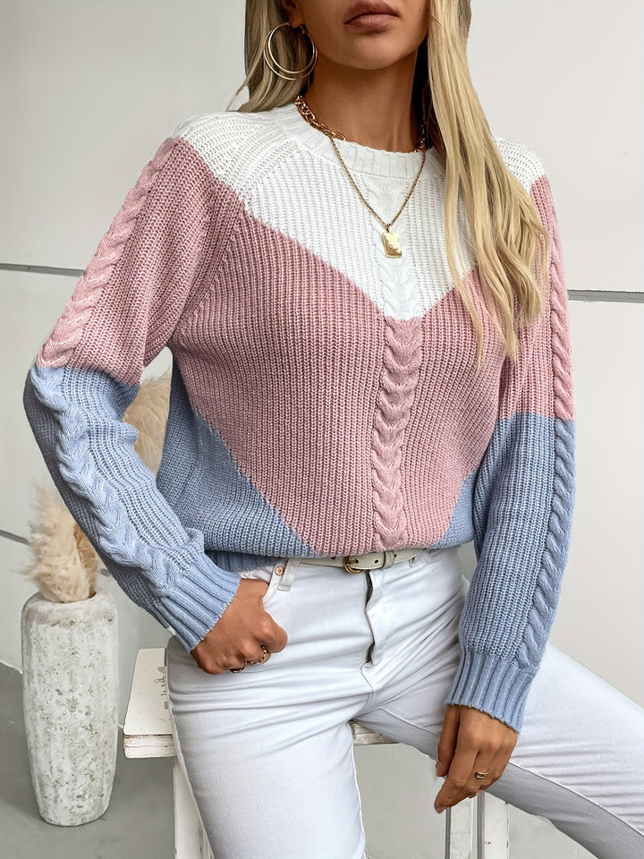 Kevara - Color-Block Knit Pullover