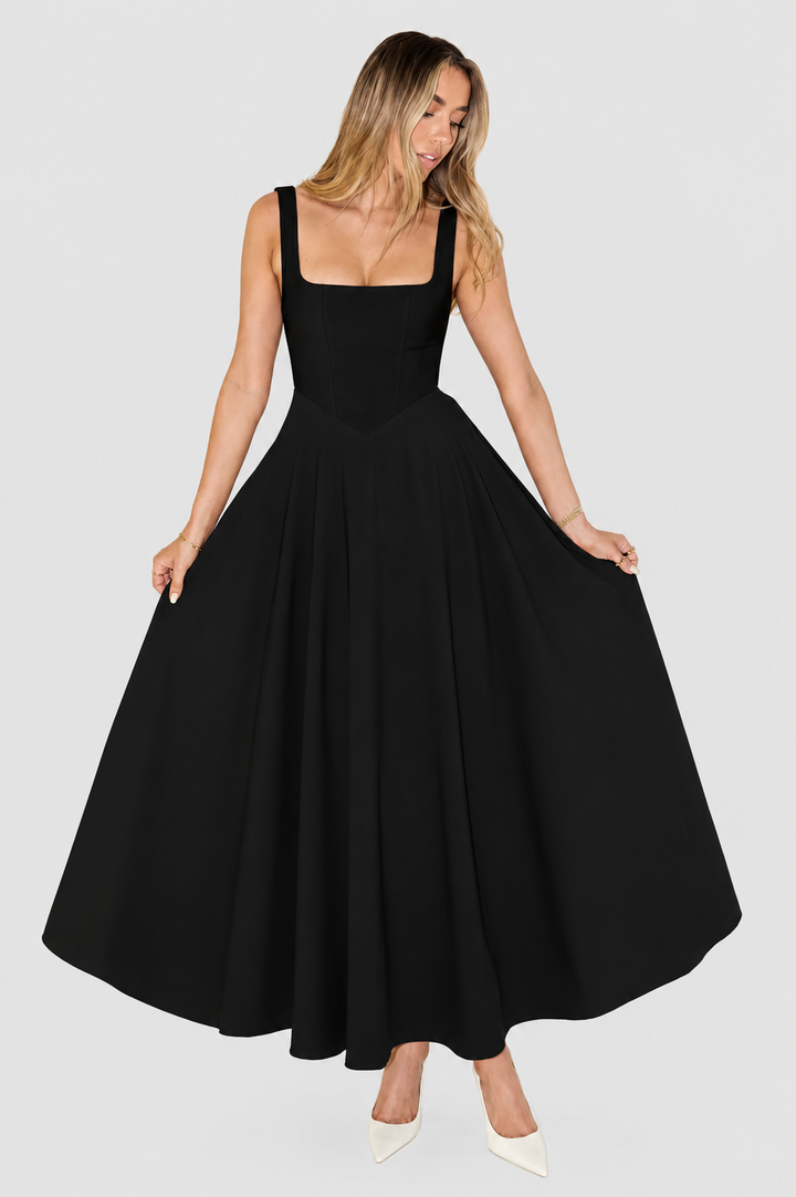Kelara - Square Neck Woven Dress