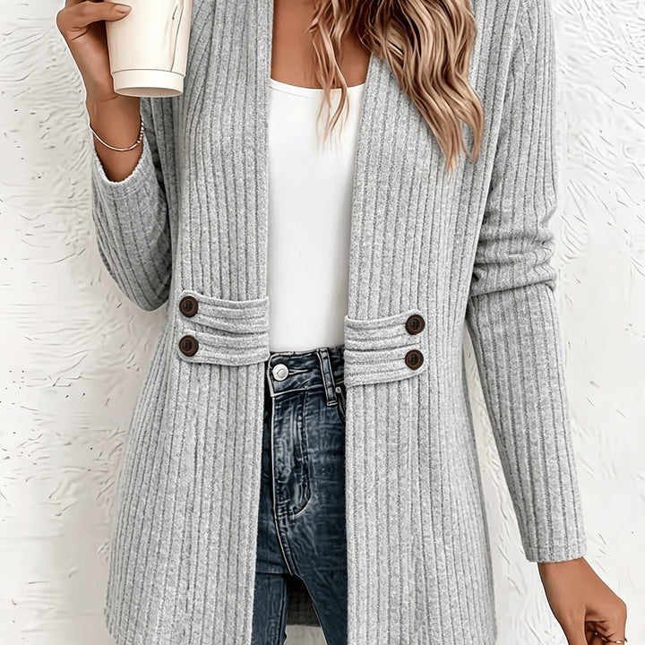 Velira - Double-Breasted Knit Cardigan