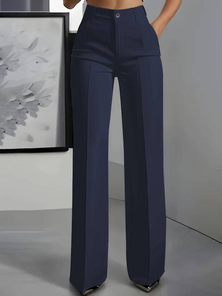 Ilyra - High-Waist Stretch-Woven Trousers