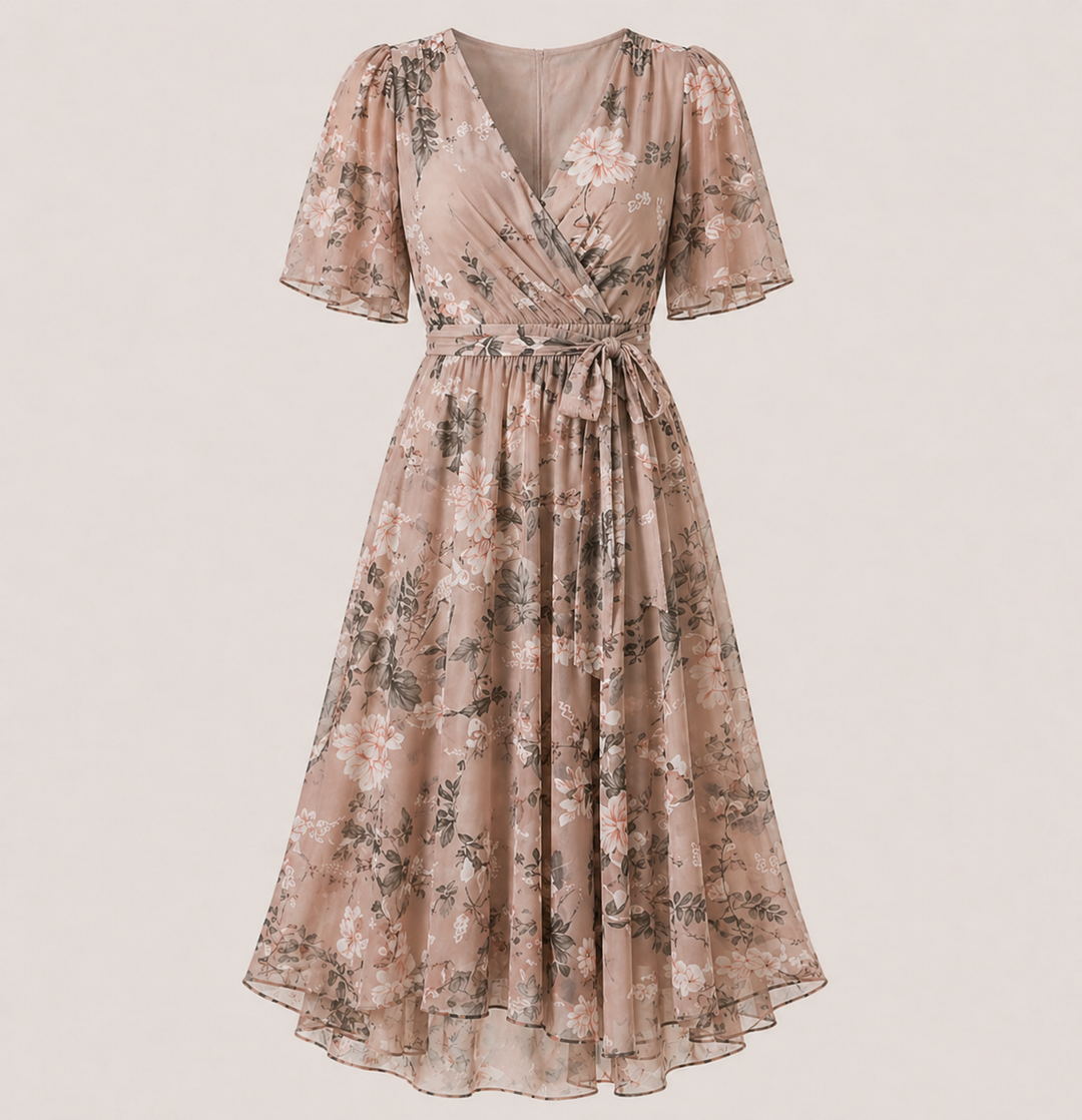 Naliri - Wrap Woven Midi Dress