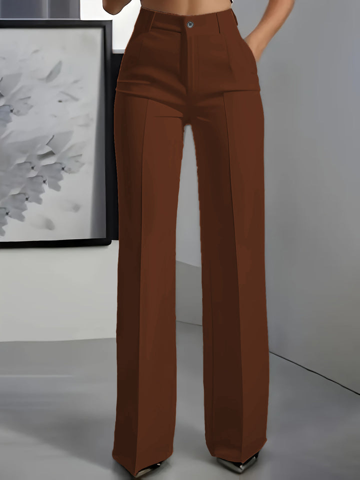 Ilyra - High-Waist Stretch-Woven Trousers