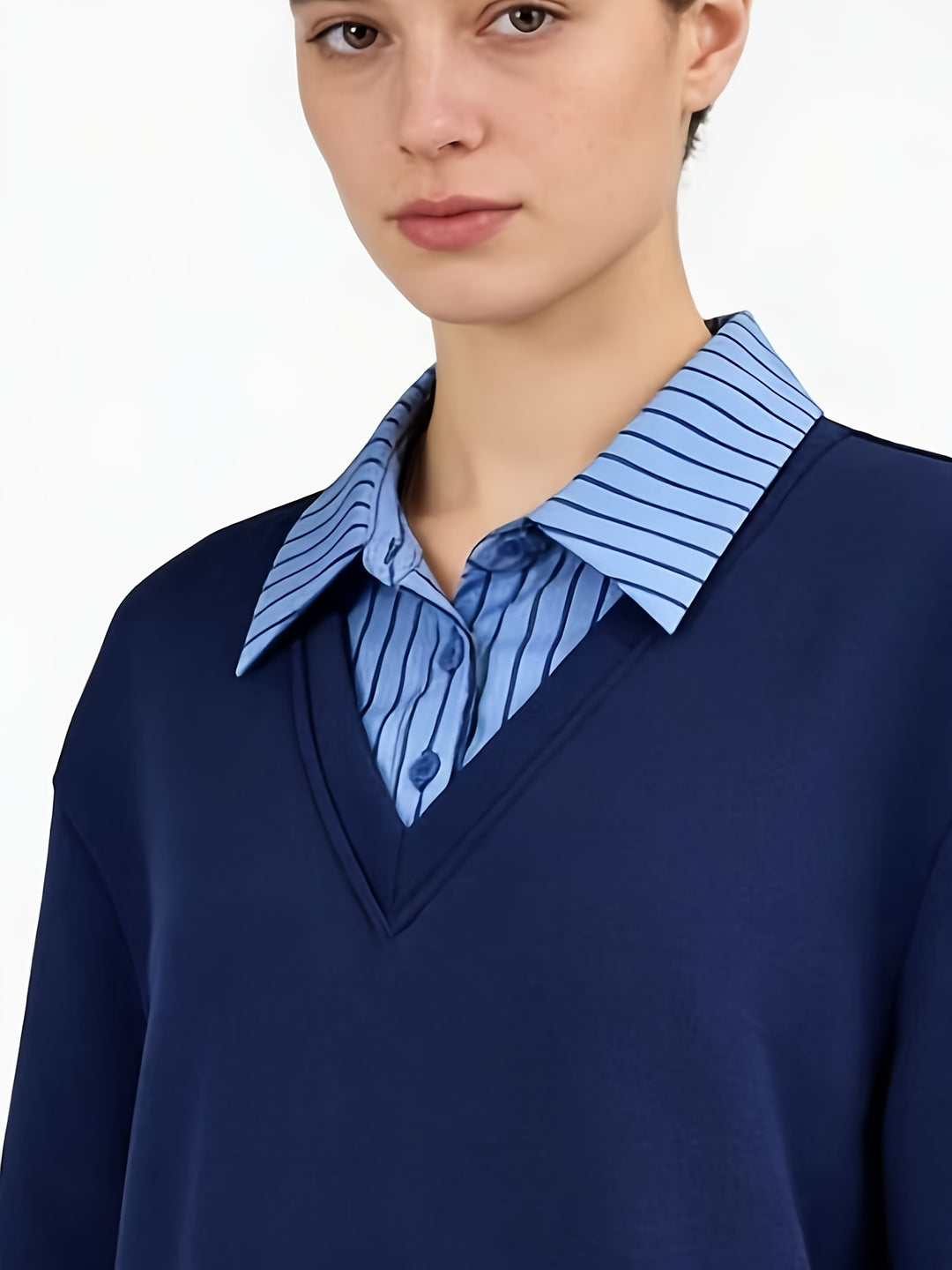 Calira - Lapel Collar Knit Polo Shirt