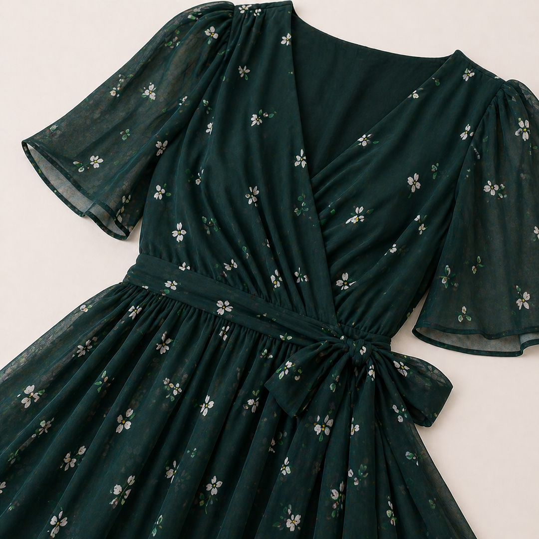 Naliri - Wrap Woven Midi Dress