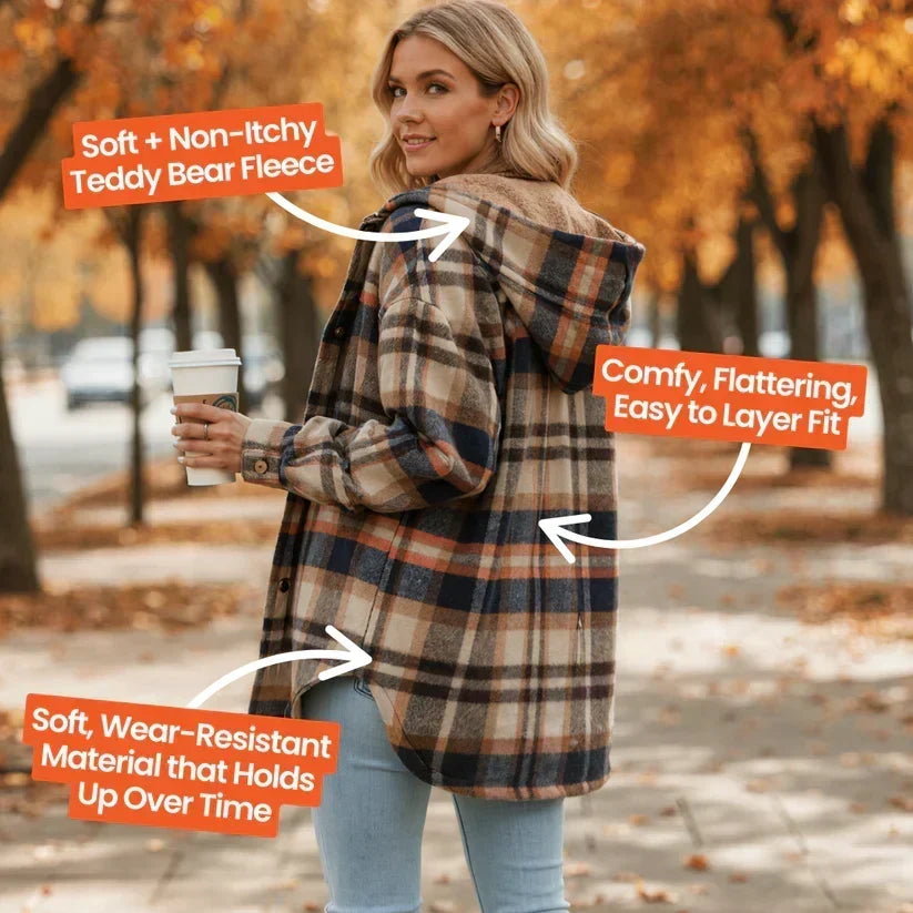 Nivara - Hooded Flannel Jacket
