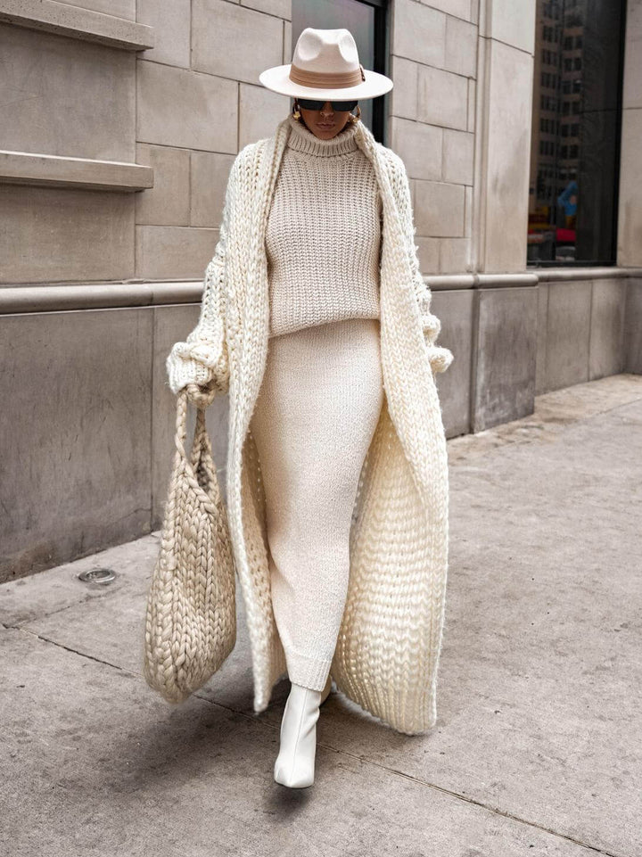 Renali - Shawl Collar Knitted Coat