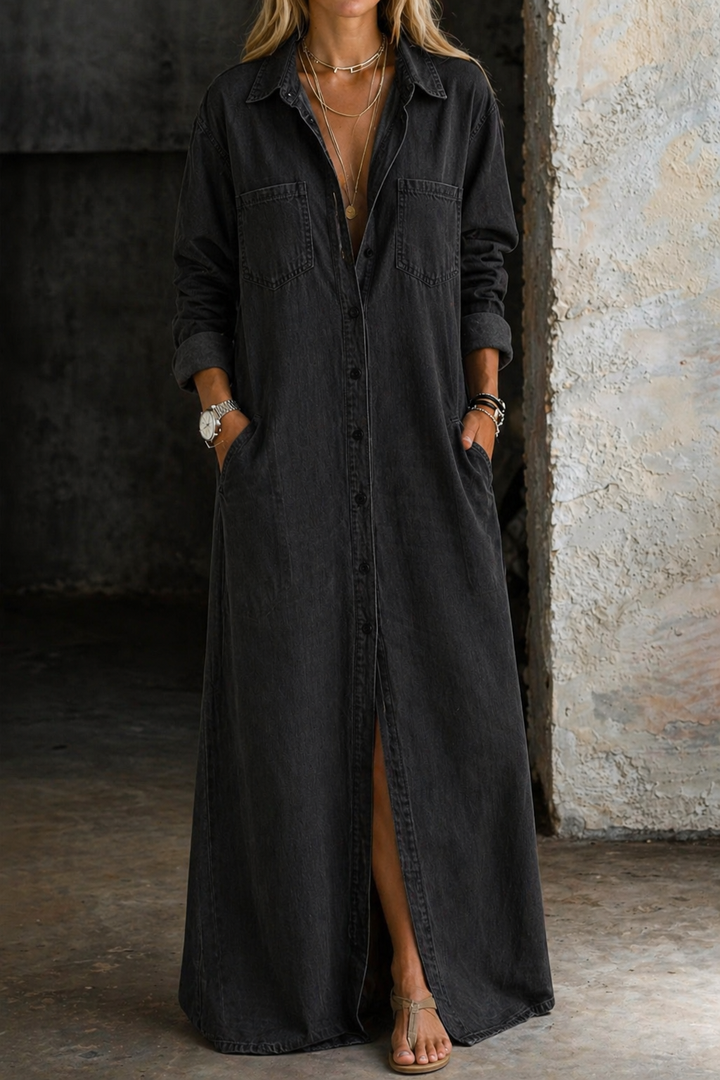 Noreli - Relaxed-Fit Button Dress