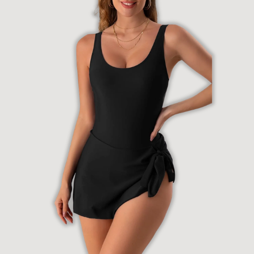 Calira - Side-Tie Stretch-Knit Swimwear With Skirt