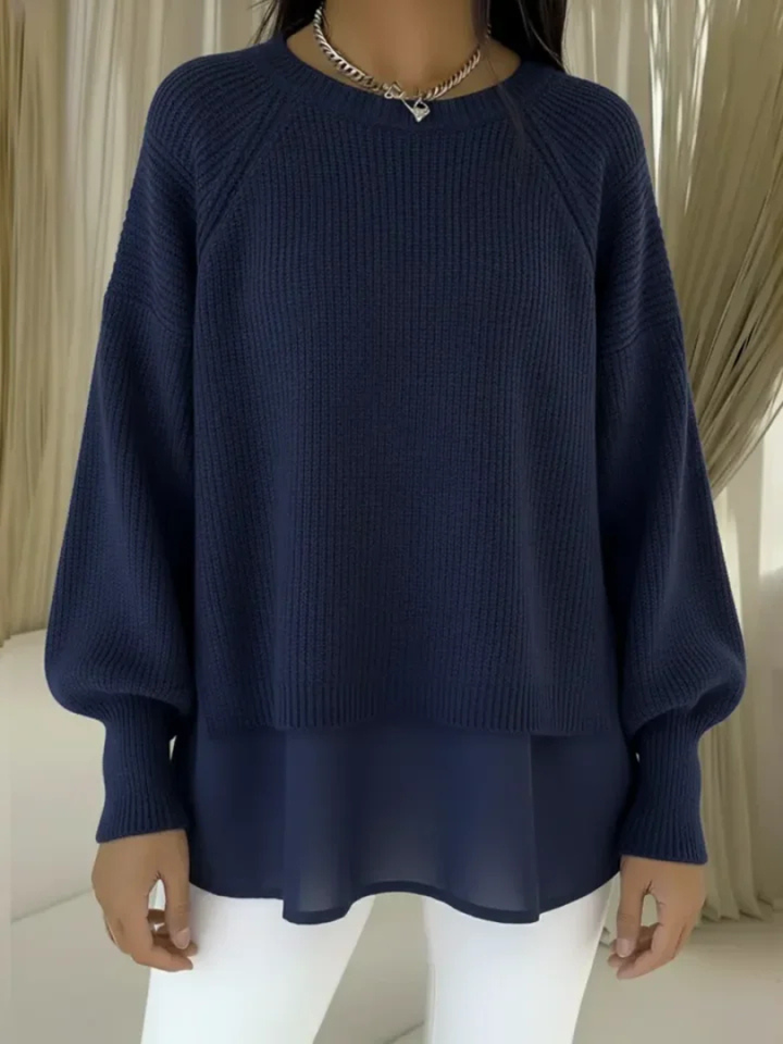 Mireva - Layered Hem Knit Sweater