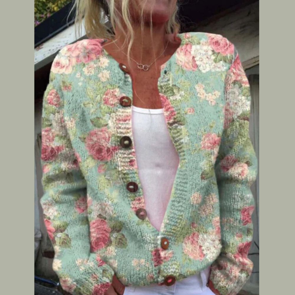 Serava - Button Placket Knit Cardigan