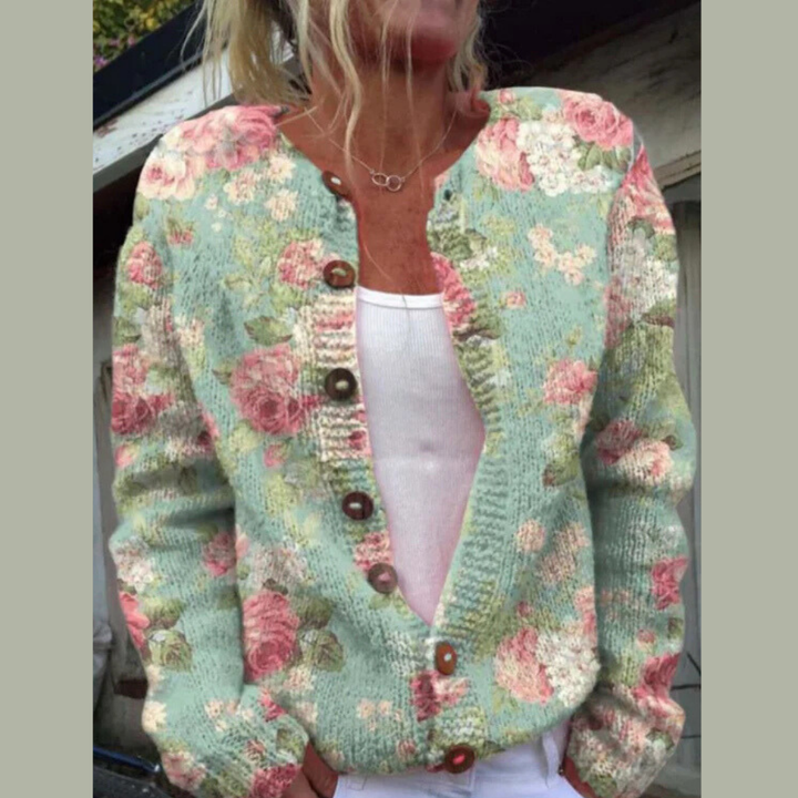 Serava - Button Placket Knit Cardigan