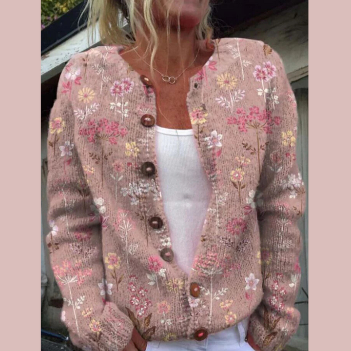 Serava - Button Placket Knit Cardigan