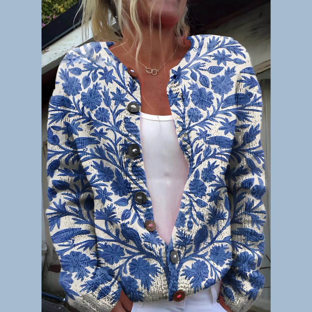 Serava - Button Placket Knit Cardigan