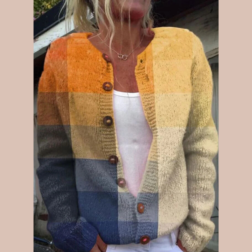 Serava - Button Placket Knit Cardigan