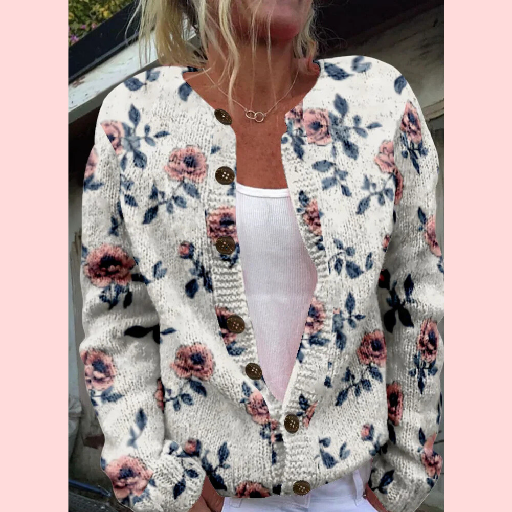 Serava - Button Placket Knit Cardigan
