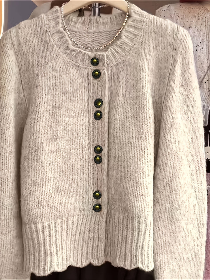 Rilena - Single-Button Knit Cardigan