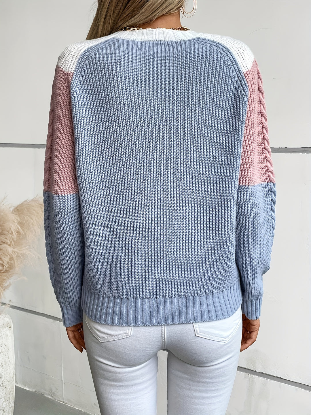 Kevara - Color-Block Knit Pullover
