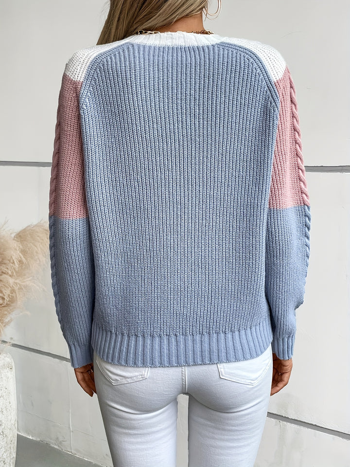 Kevara - Color-Block Knit Pullover