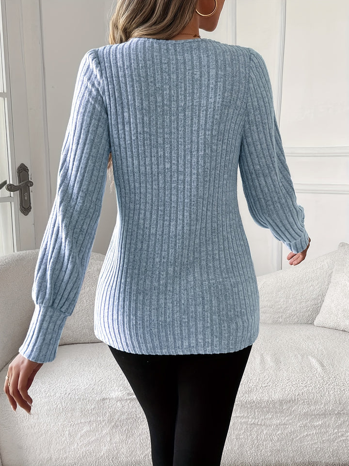 Nivara - Lace-Trim Round Neck Knit T-Shirt