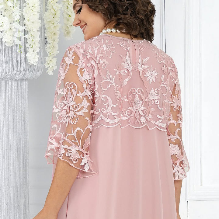 Novira - Patchwork Chiffon Dress