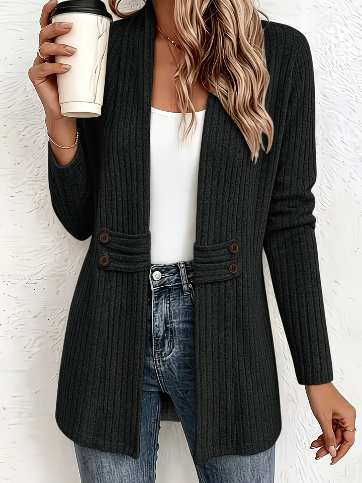 Velira - Double-Breasted Knit Cardigan