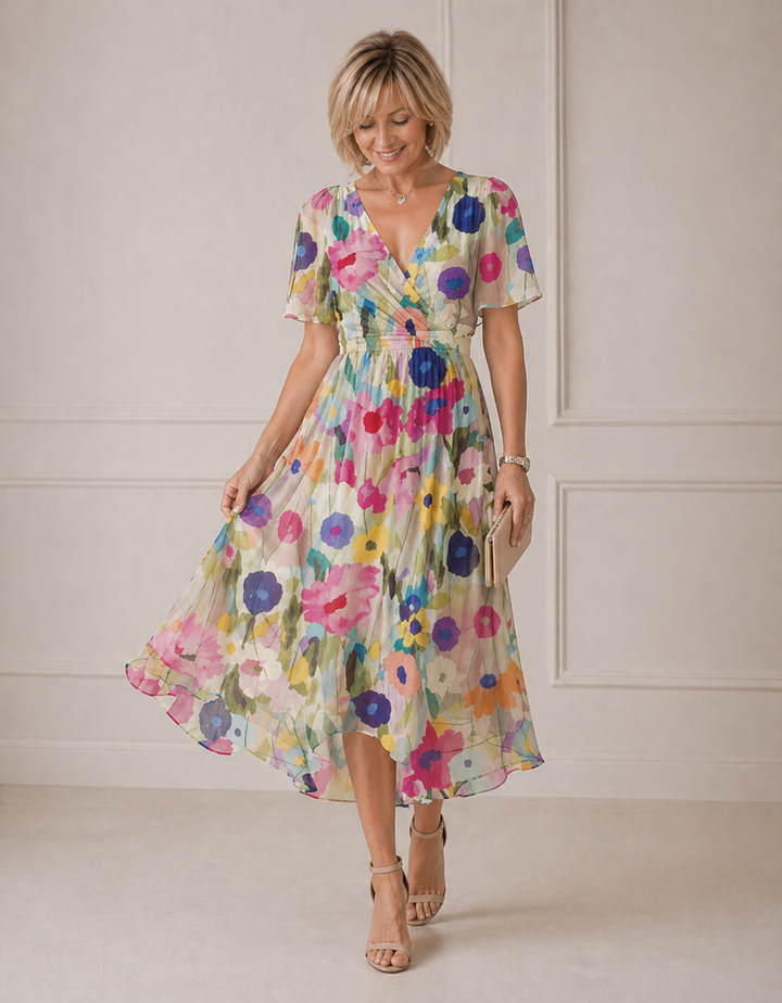 Naliri - Wrap Woven Midi Dress