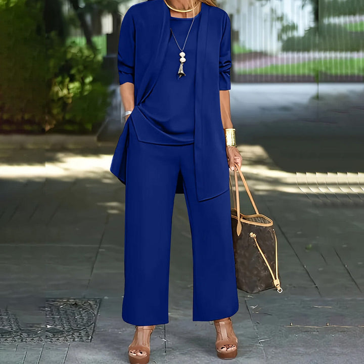 Kevara - Wide-Leg Suiting 3-Piece Set