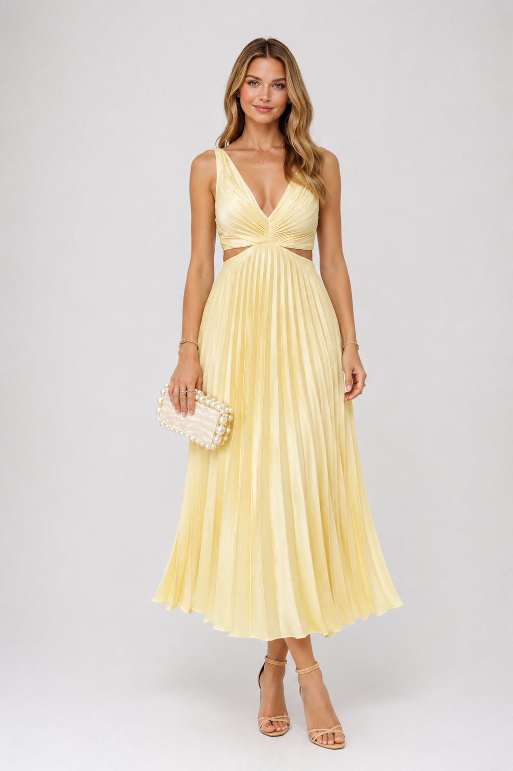 Virela - Draped Woven Maxi Dress